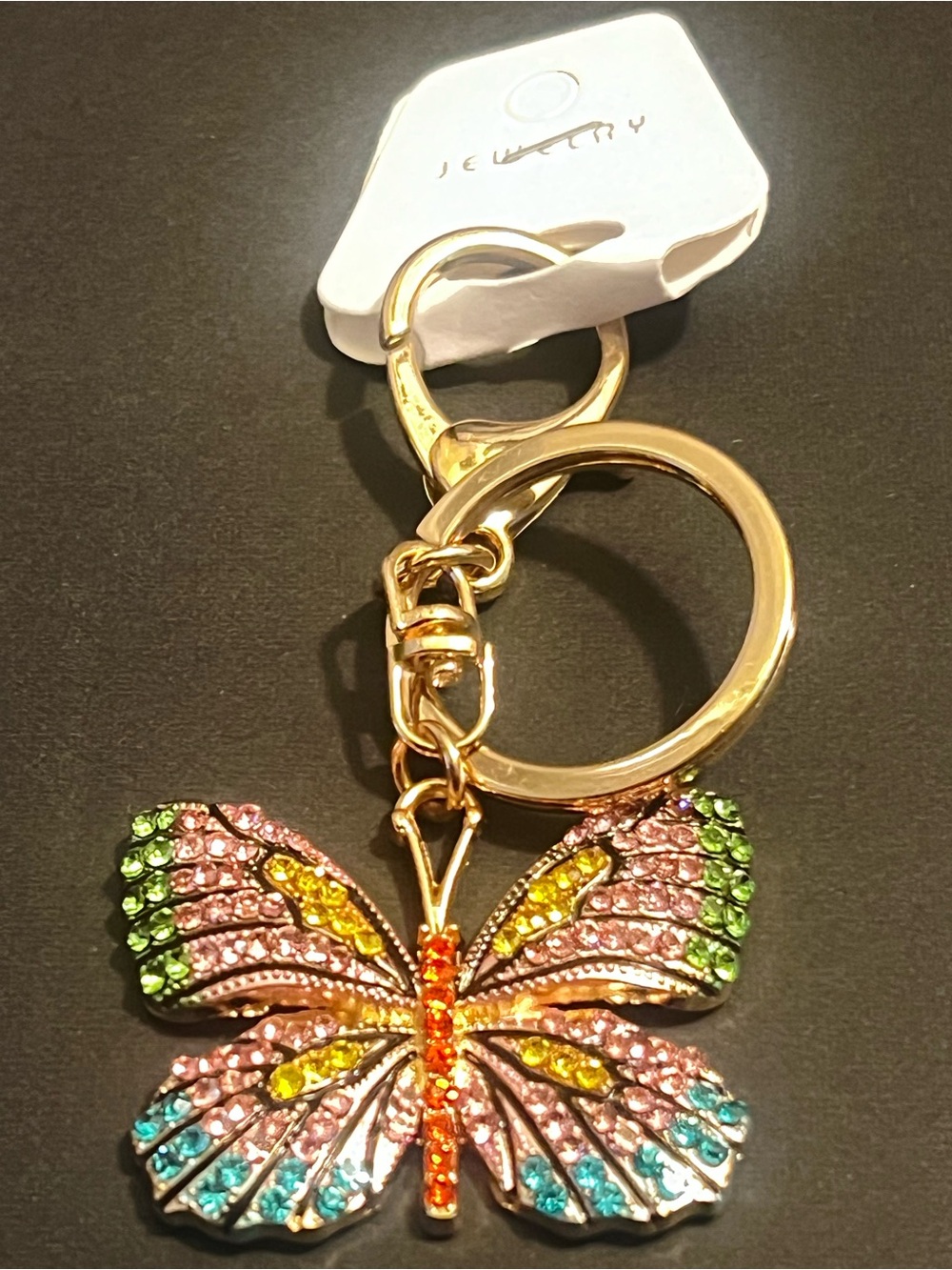 New multicolored butterfly bag charm.